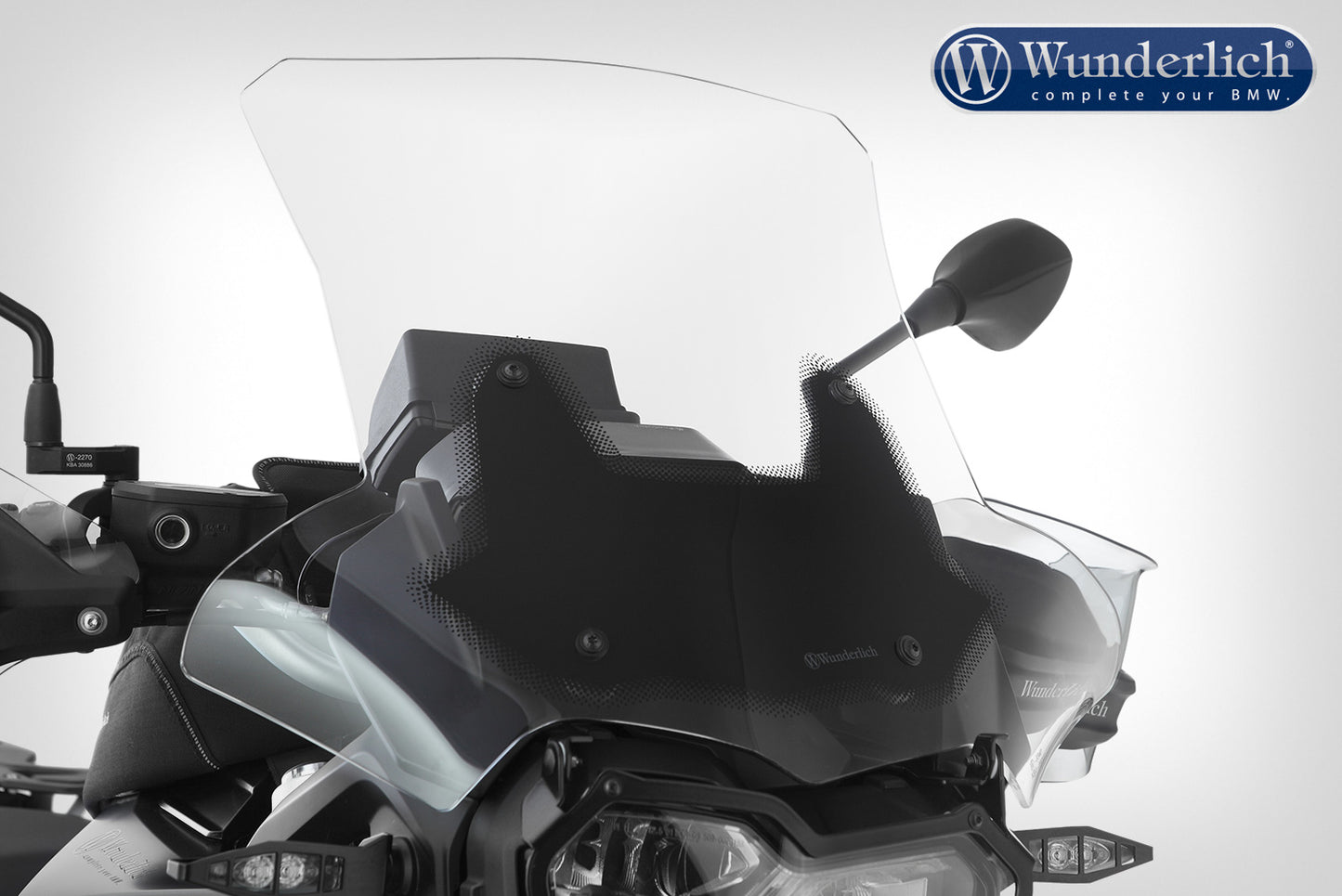 Wunderlich windshield MARATHON - Carrier short (115mm) - clear