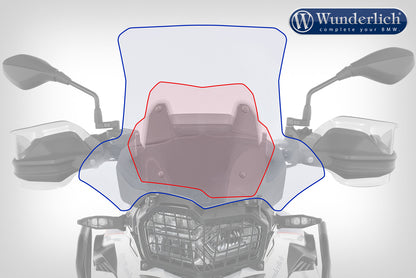 Wunderlich windshield MARATHON - Carrier short (115mm) - clear