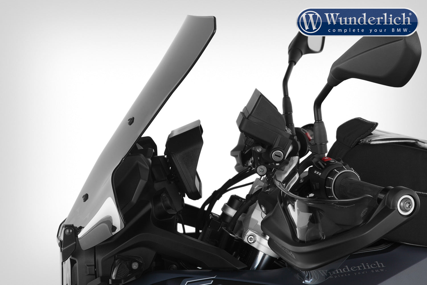 Wunderlich windshield MARATHON - Carrier short (115mm) - smoked grey