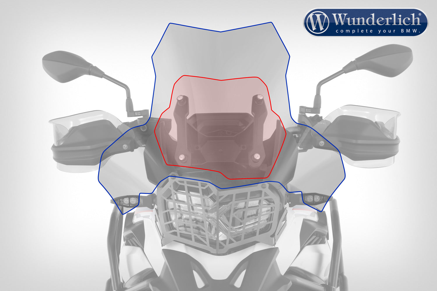 Wunderlich Windscreen EXTREME - Carrier long (160mm) - Smoked grey