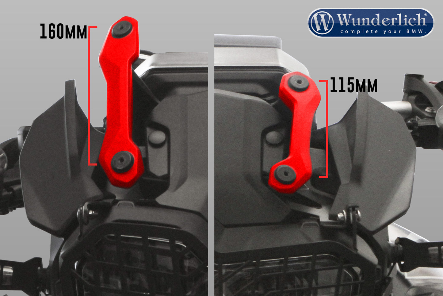 Wunderlich windshield MARATHON - Carrier short (115mm) - clear