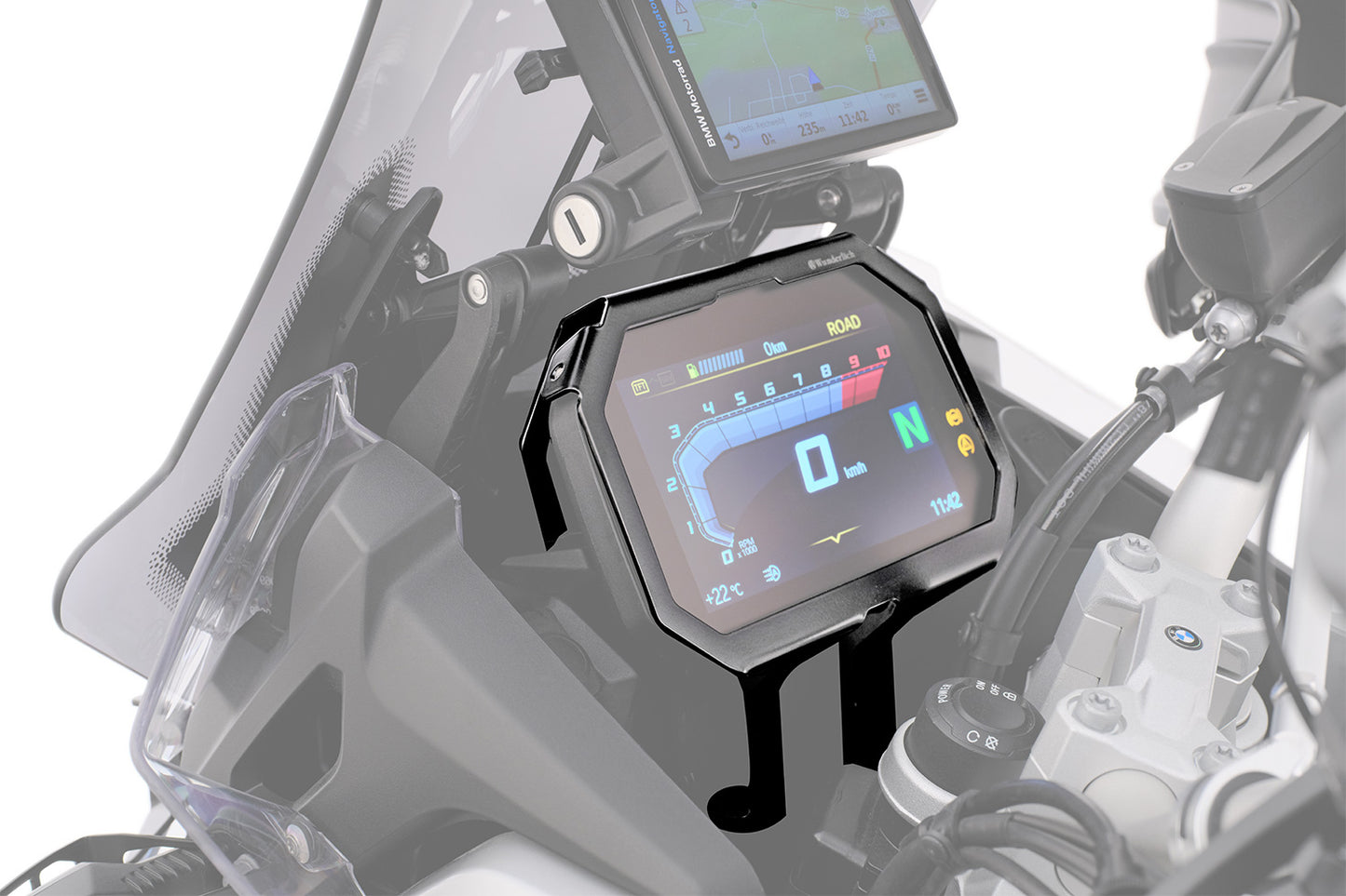 TFT Display Anti-Theft Protection with Sun Visor Preparation - black