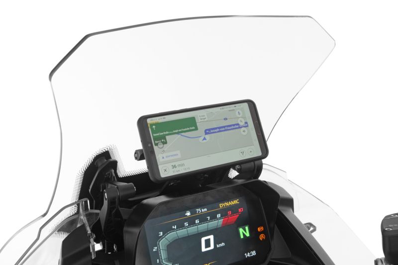 Universal device carrier - for vehicles with original windscreen adjustment - black