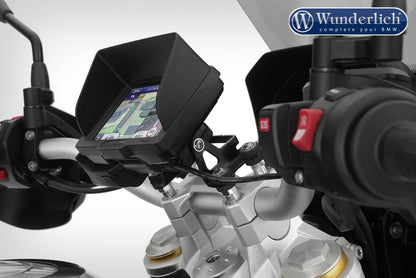 Wunderlich ERGO handlebar riser for models with BMW sat nav - silver