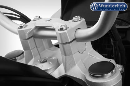 Wunderlich ERGO handlebar riser for models without a BMW sat nav - silver