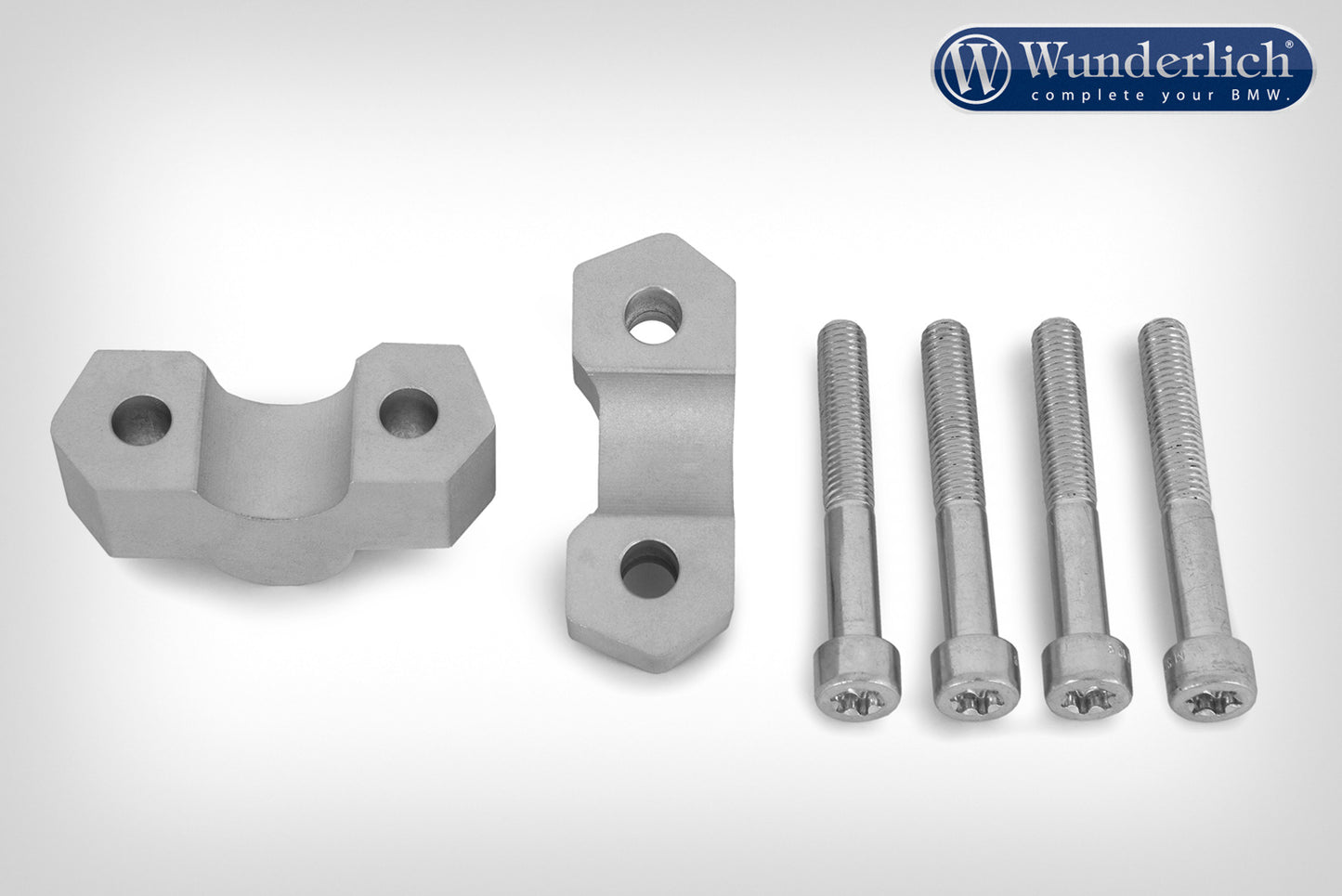 Wunderlich ERGO handlebar riser for models without a BMW sat nav - silver