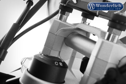 Wunderlich ERGO handlebar riser for models with BMW sat nav - silver