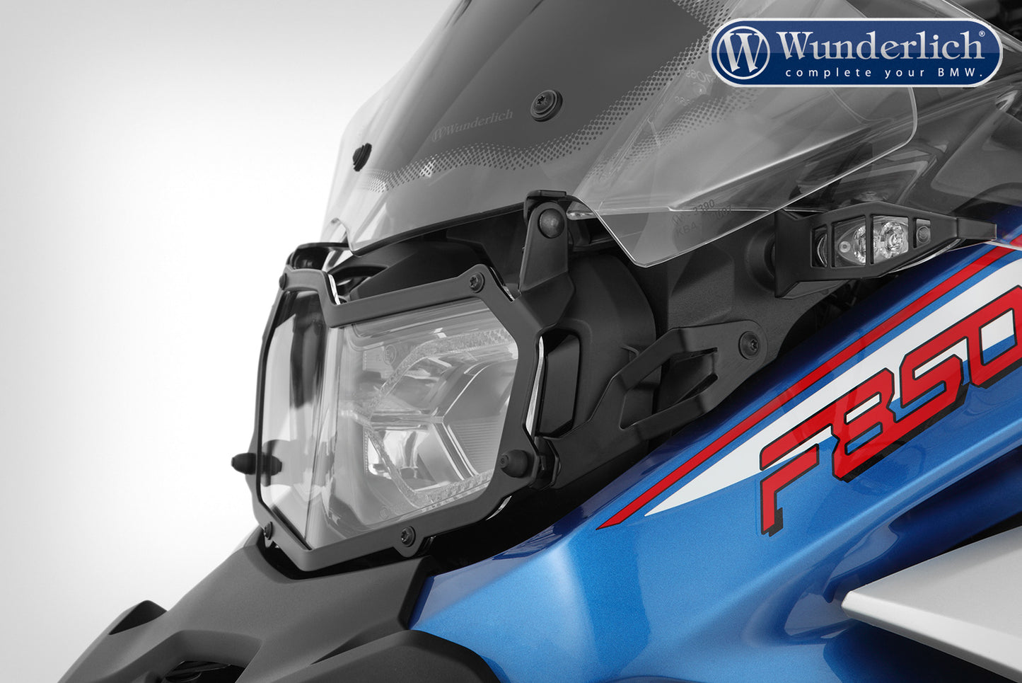 headlight protection grille, foldable, »CLEAR« for F850 GS - black