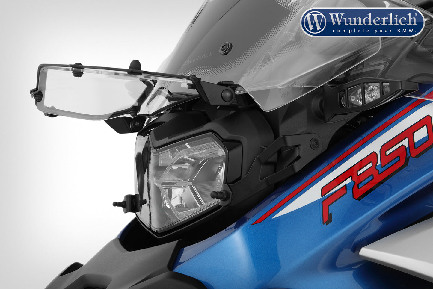 headlight protection grille, foldable, »CLEAR« for F850 GS - black