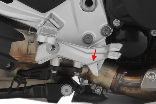 foot brake lever lowering kit - silver