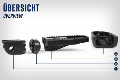 Vario footrest EVO1 (pair) - black