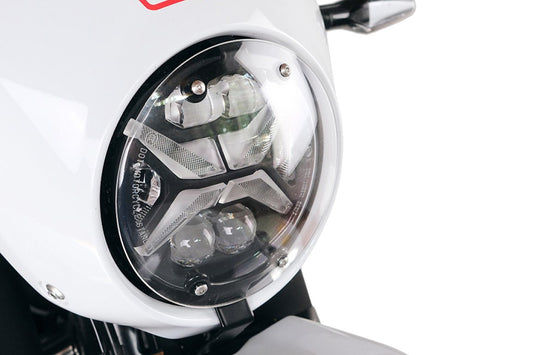Enduro Headlight Protector for the Original Cockpit Fairing R 12 G/S Unit Garage - clear