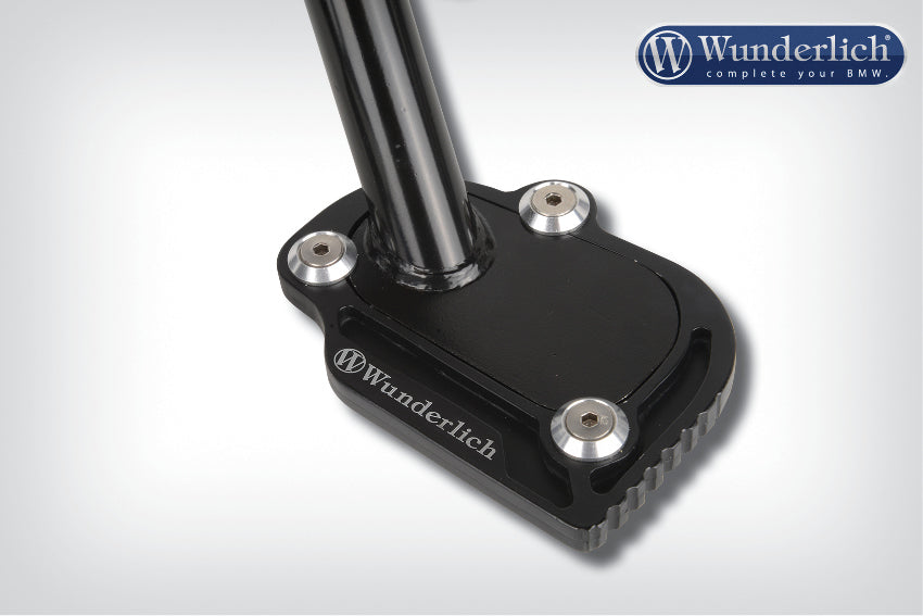 Side stand enlarger for low suspension