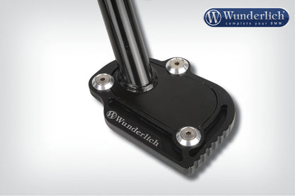 Side stand enlarger for low suspension