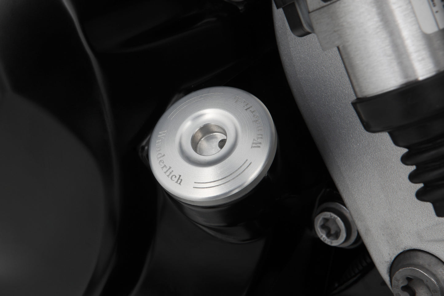 secure oil plug with dipstick - silver