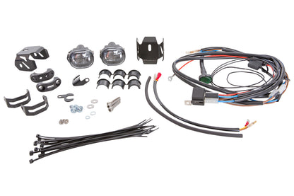 MICROFLOOTER LED auxiliary headlight for protection bar - black