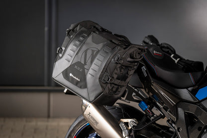 Luggage system: X-BAG side bags with X-Rack light - Set - black