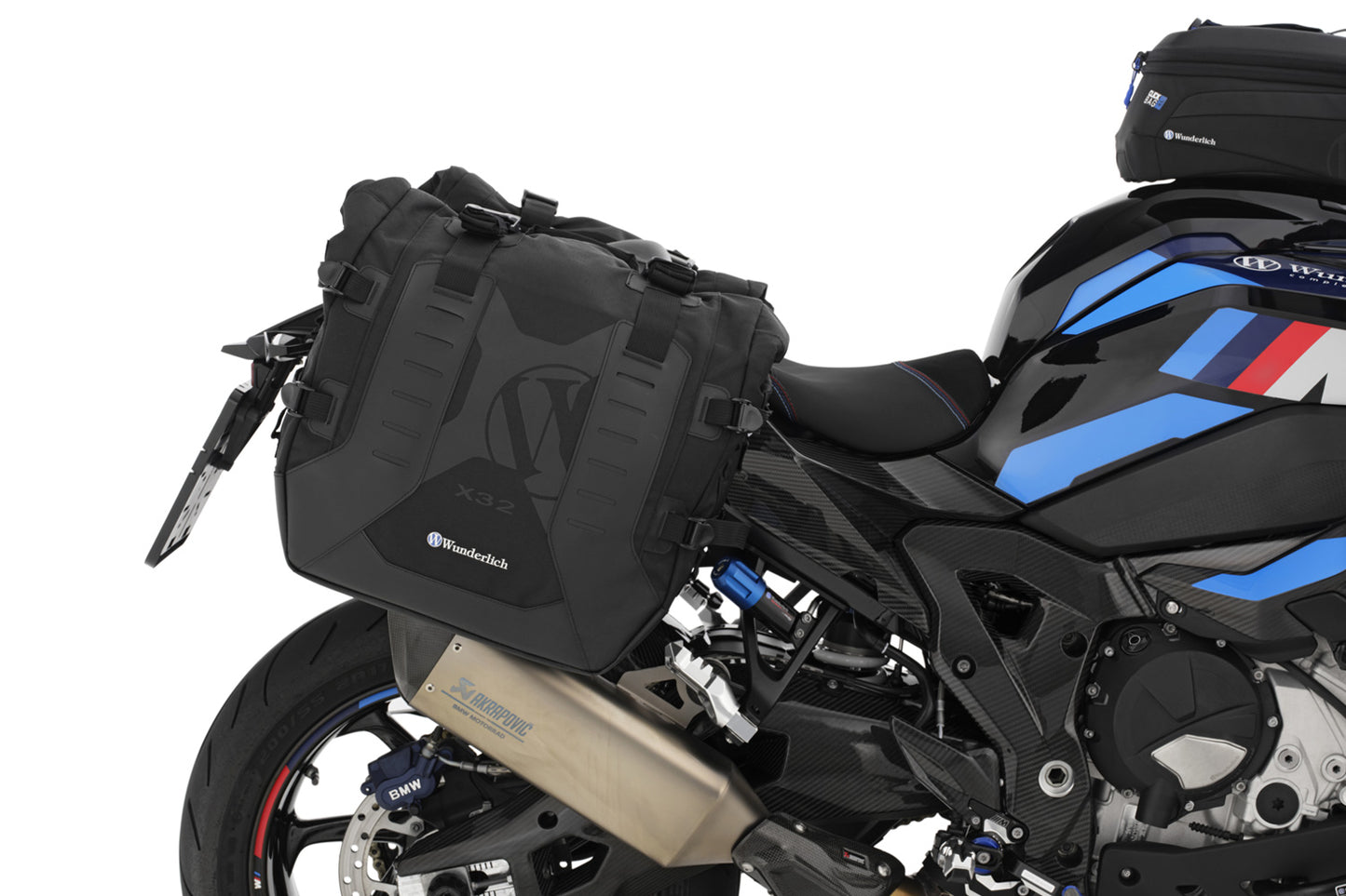 Luggage system: X-BAG side bags with X-Rack light - Set - black