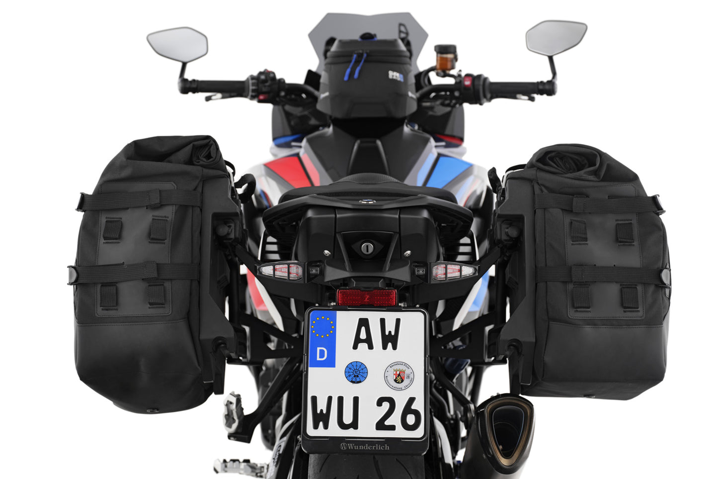 Luggage system: X-BAG side bags with X-Rack light - Set - black