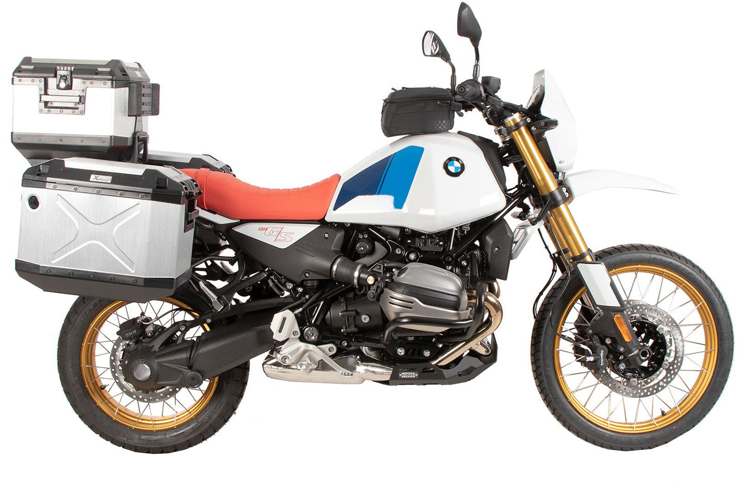 Pannier Rack Set incl. Xplorer Cases Hepco&Becker R 12 G/S - silver