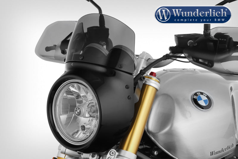 Wunderlich “VINTAGE TT” windshield for VINTAGE R nineT - Black Storm Metallic