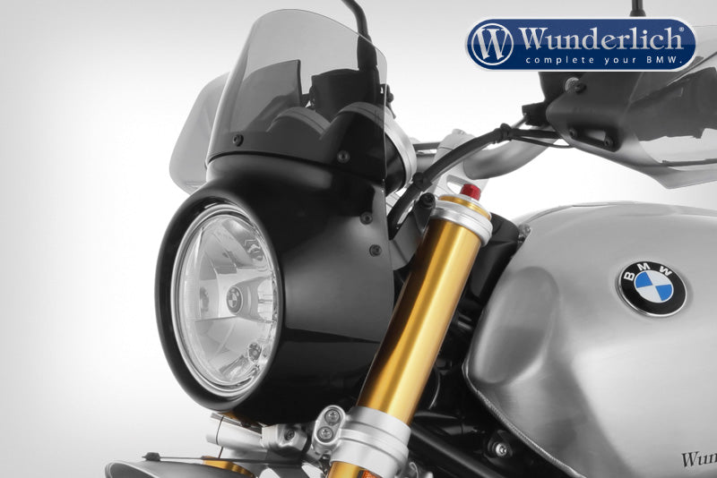 Wunderlich “VINTAGE TT” windshield for VINTAGE R nineT - Black Storm Metallic