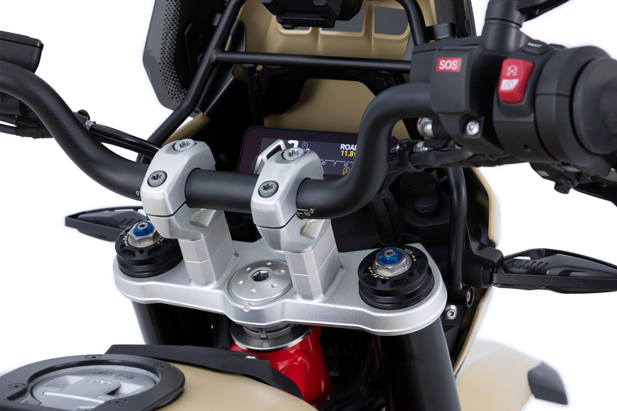 Handlebar riser R 12 G/S ERGO PRO- 40mm - silver