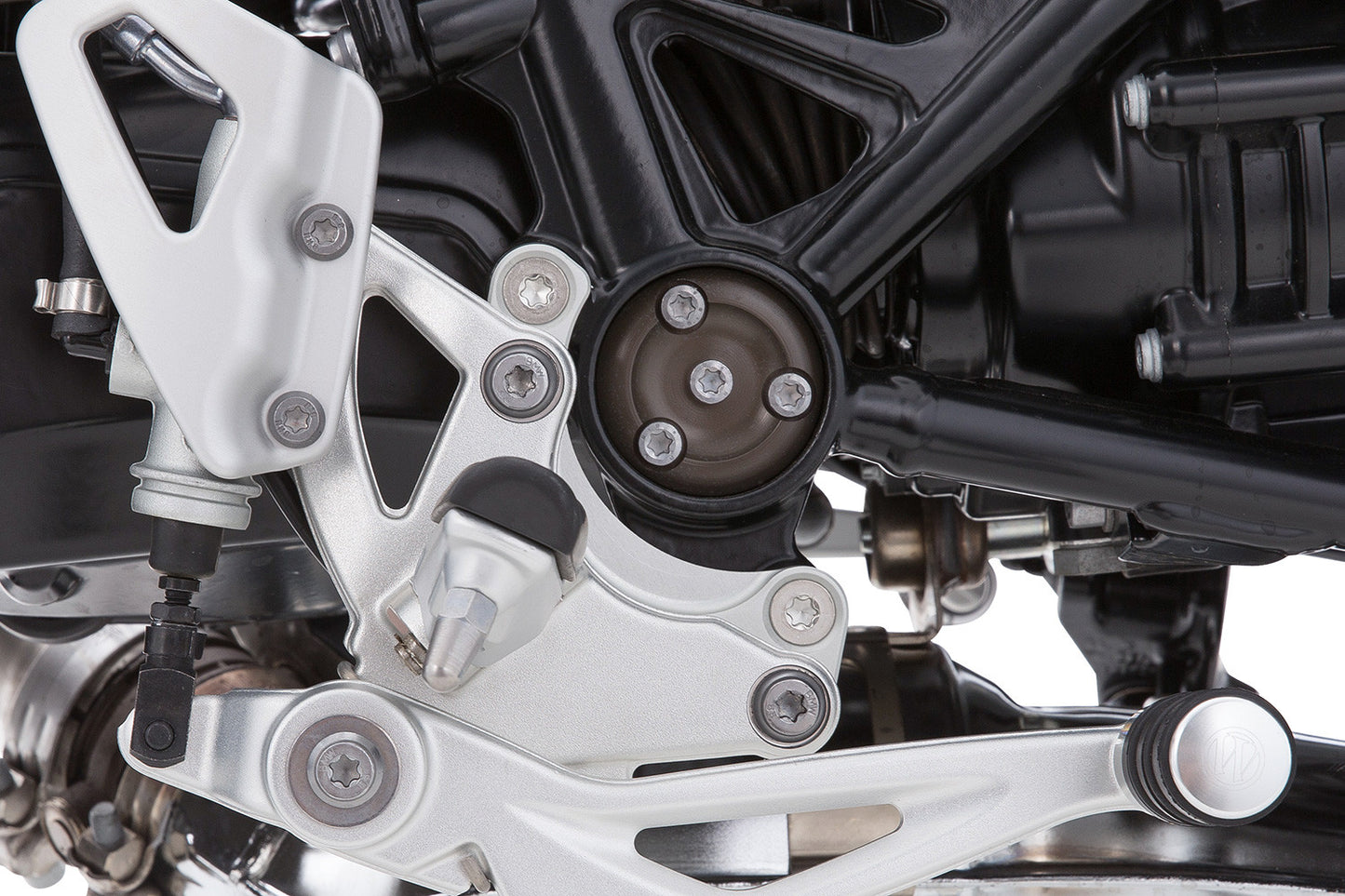 footrest lowering kit rider (EURO 5) - silver