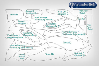 Complete paint protection set »VENTURESHIELD« - clear R1250 RS