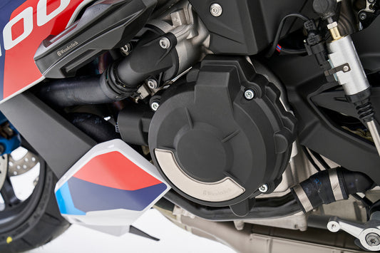 engine protective cover set for clutch and alternator - black