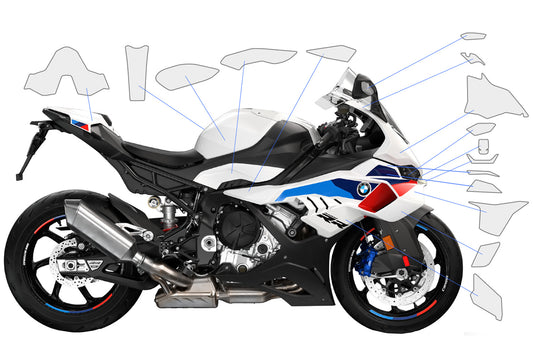 Complete paint protection set PremiumShield S1000 RR 2025 on - clear