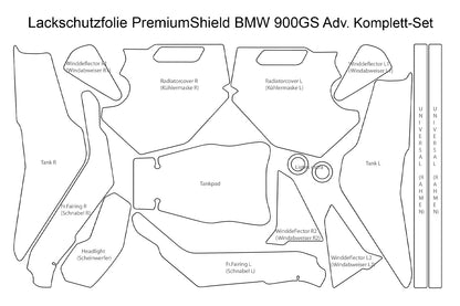 Complete paint protection set PremiumShield - clear