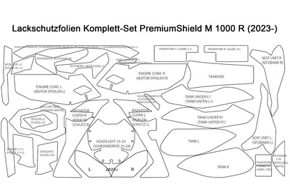 Complete paint protection set PremiumShield M 1000 R - clear