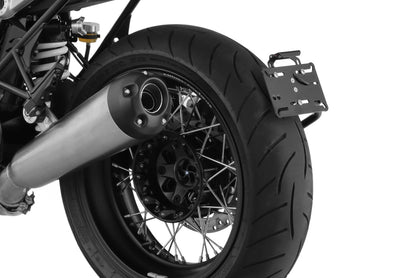 Swing arm number plate holder centered - black