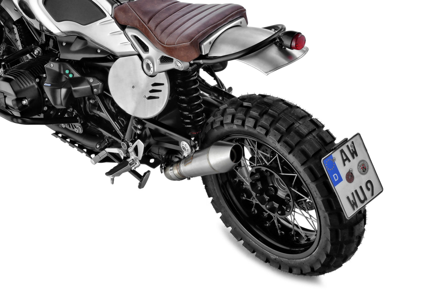 Swing arm number plate holder centered - black