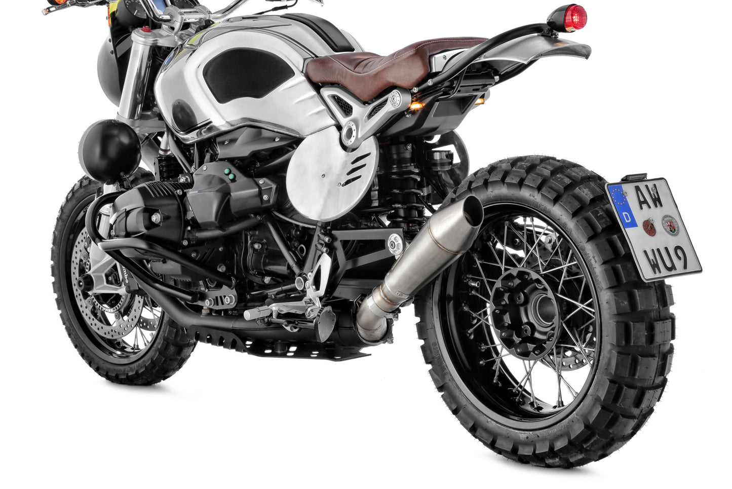 Swing arm number plate holder centered - black