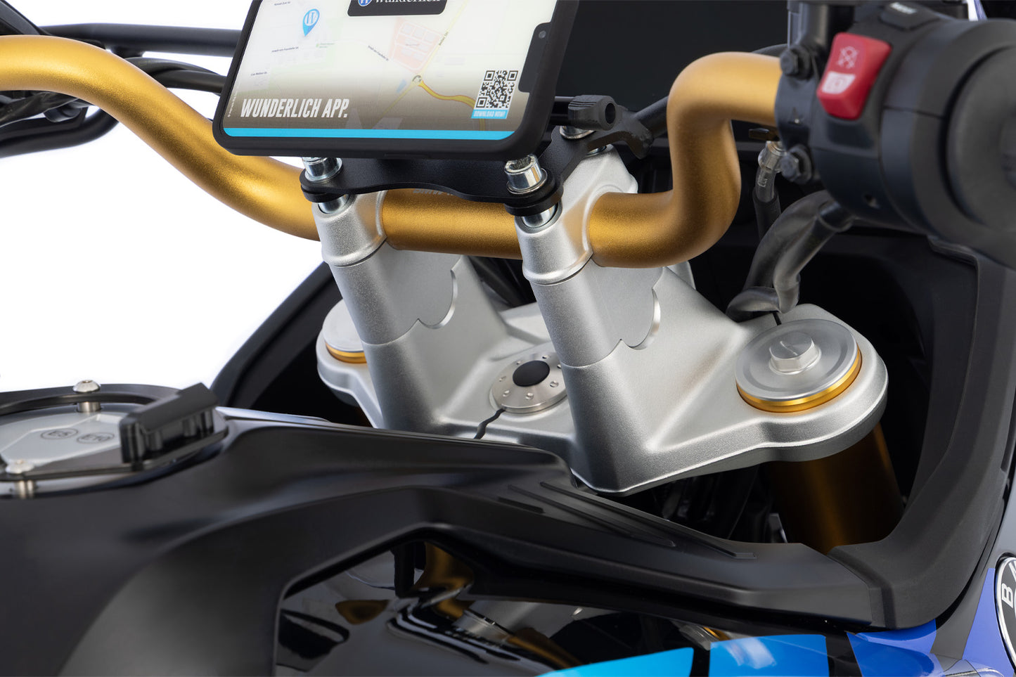 Handlebar riser ERGO PRO F 450 GS - 40mm - silver