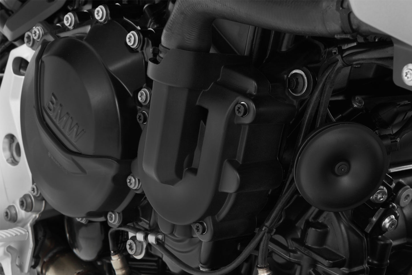 protective cover set for clutch, alternator and water pump - black