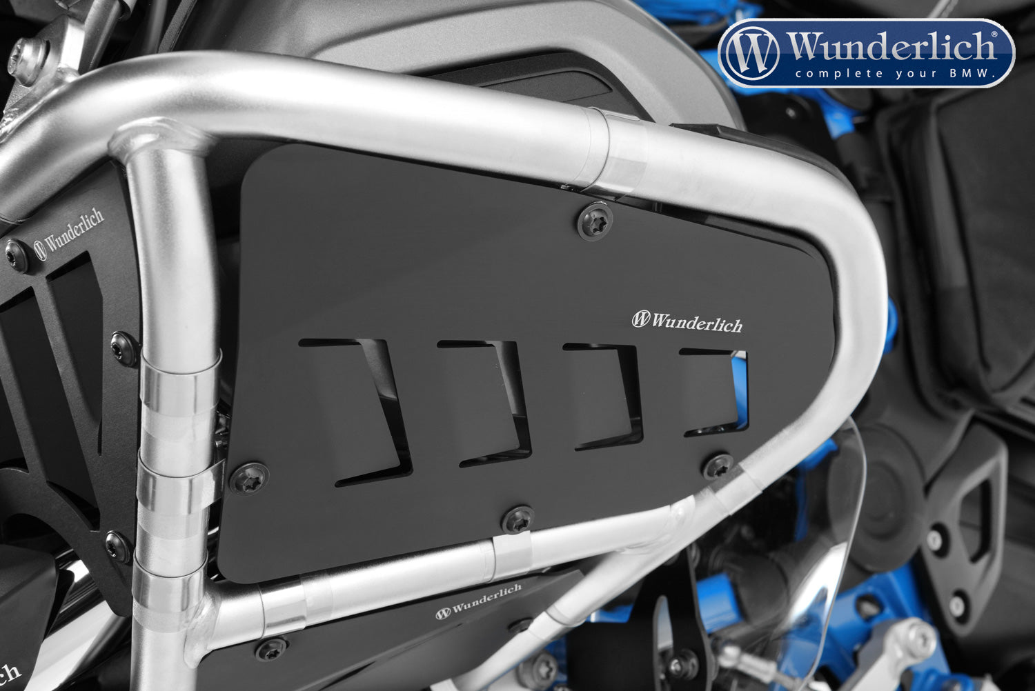 Wunderlich Rock Guard Set for Original BMW Engine Protection Bars.  black