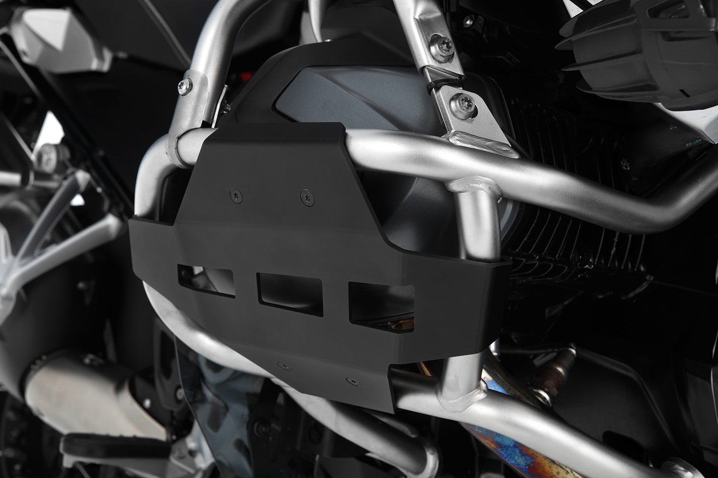 cylinder head protection for original engine protection bar - black