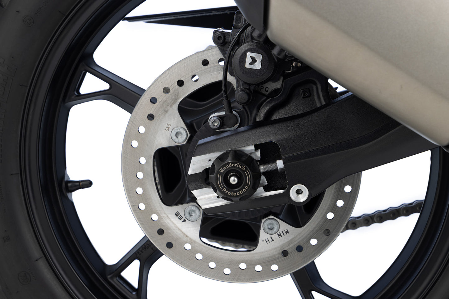 Axle protection pads DOUBLESHOCK F 450 GS - rear - black