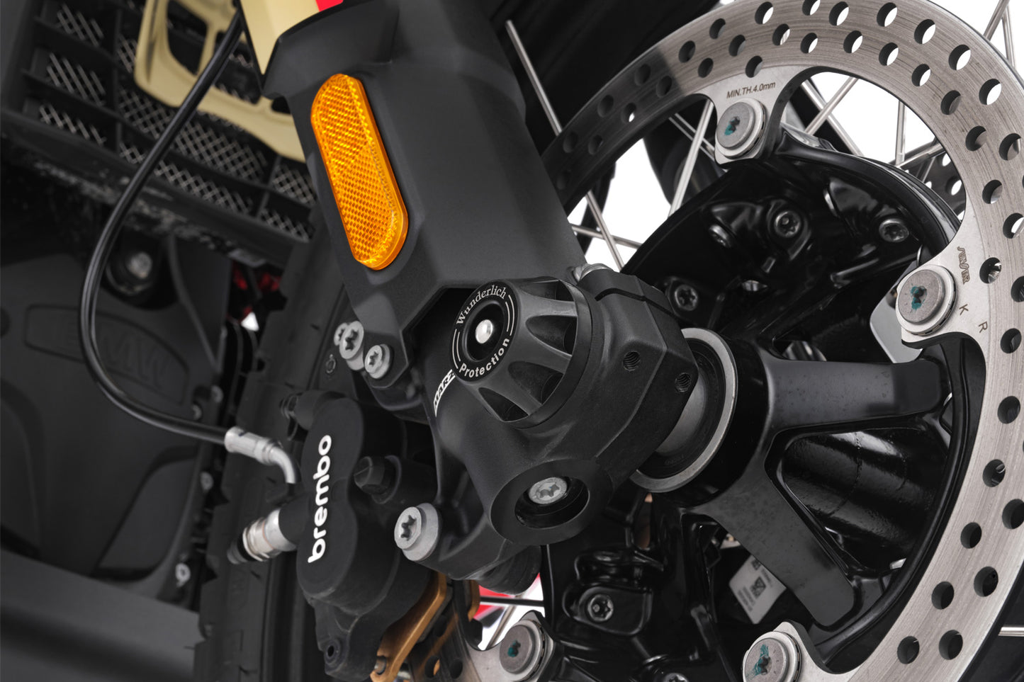 Axle protection pads DOUBLESHOCK R 12 G/S - front - black