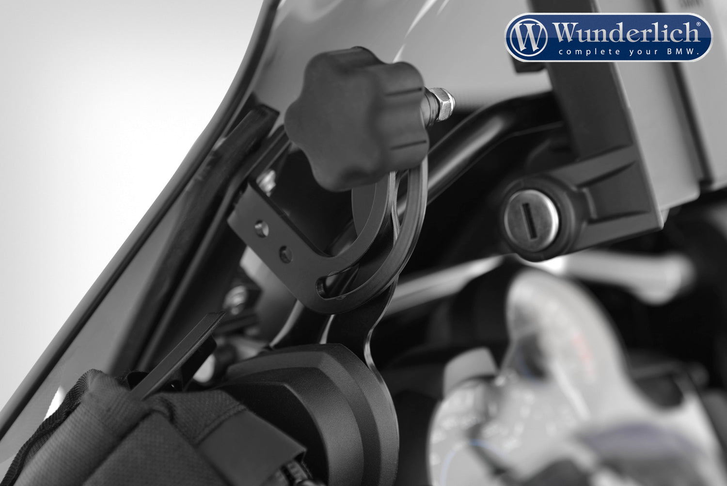 Wunderlich MARATHON windshield with windshield reinforcement - left and right - smoked grey