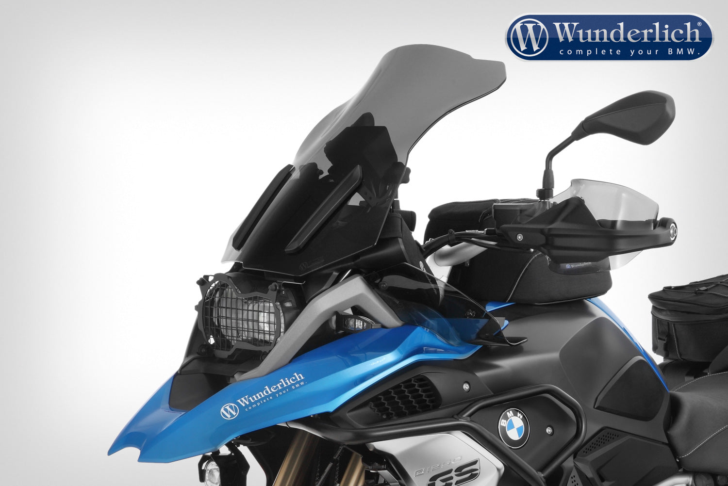 Wunderlich MARATHON windshield with windshield reinforcement - left and right - smoked grey