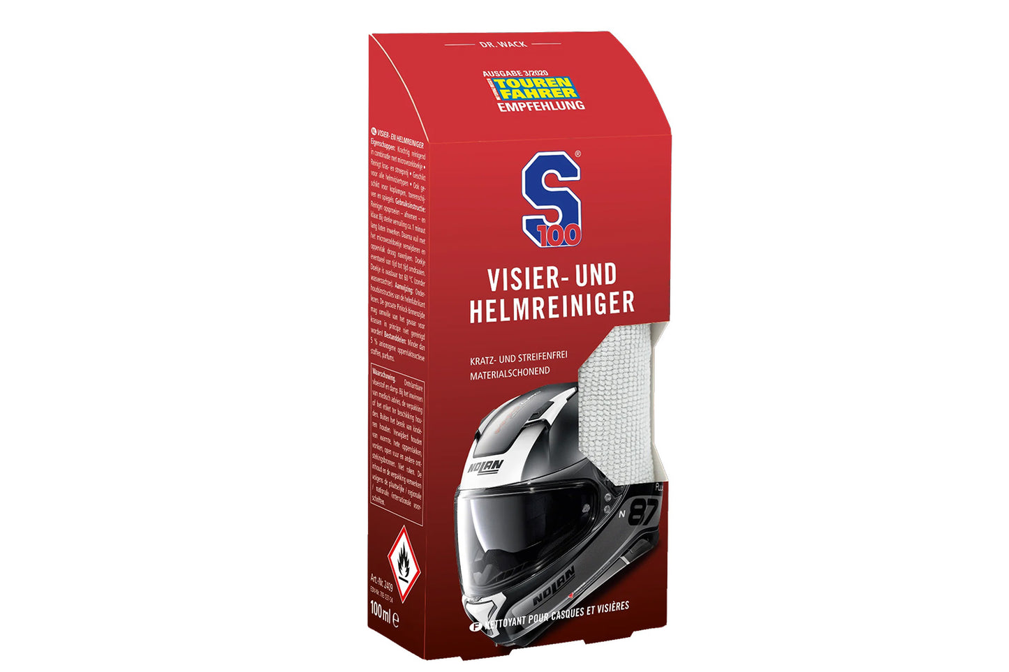 S100 Visor and Helmet Cleaner incl. microfibre towel - 100 ml