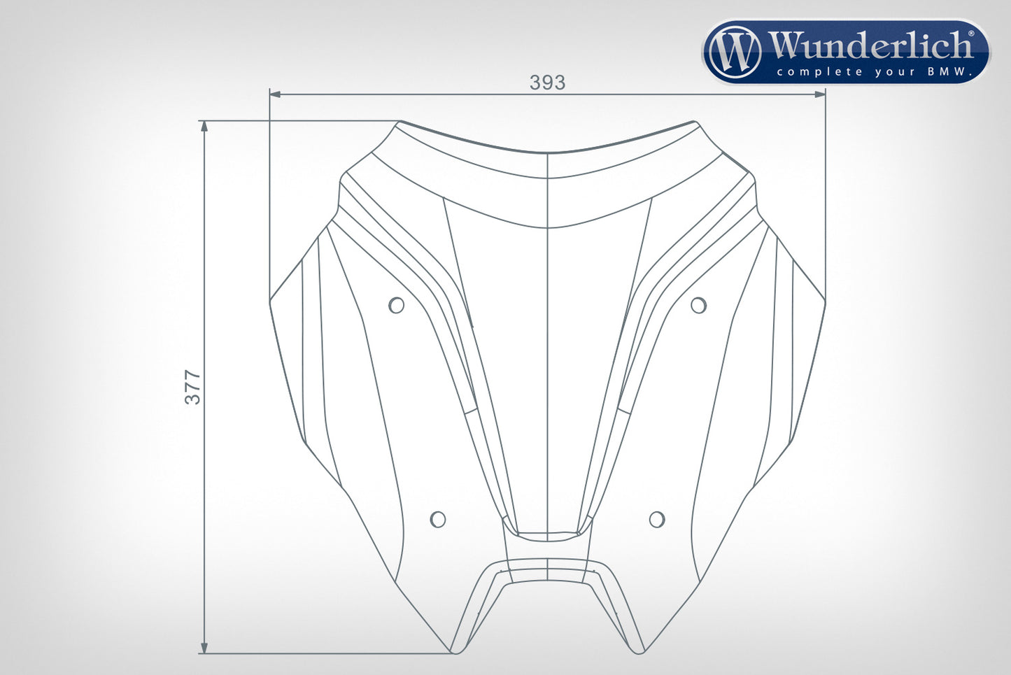 Wunderlich flowjet windshield SPORT - smoked grey