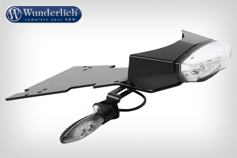 Wunderlich license plate holder LOW (with tail light conversion) - black titanium