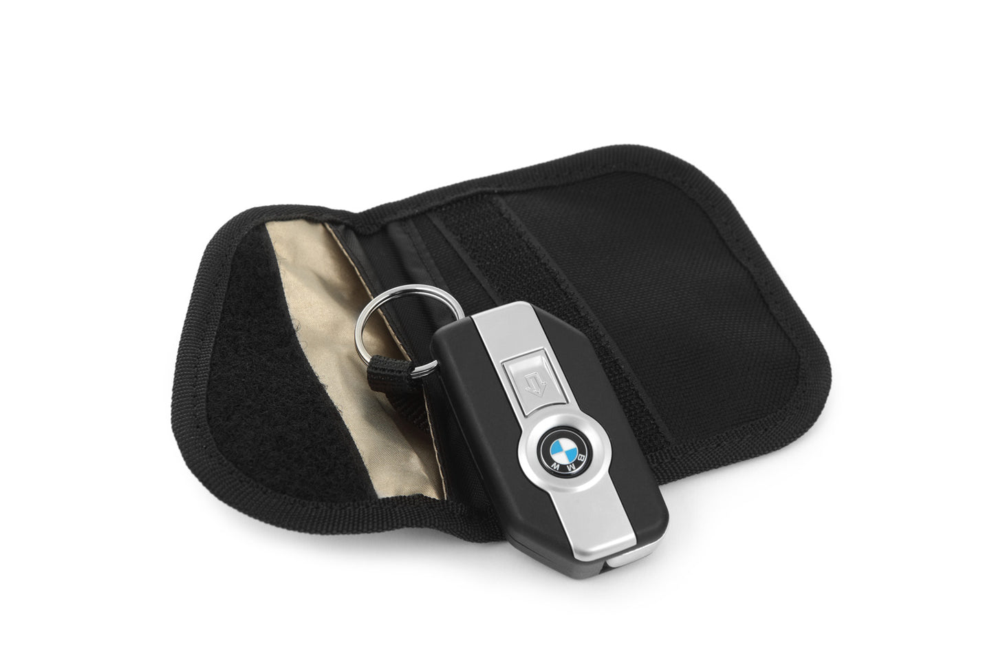 key pouch with RFID blocker - black