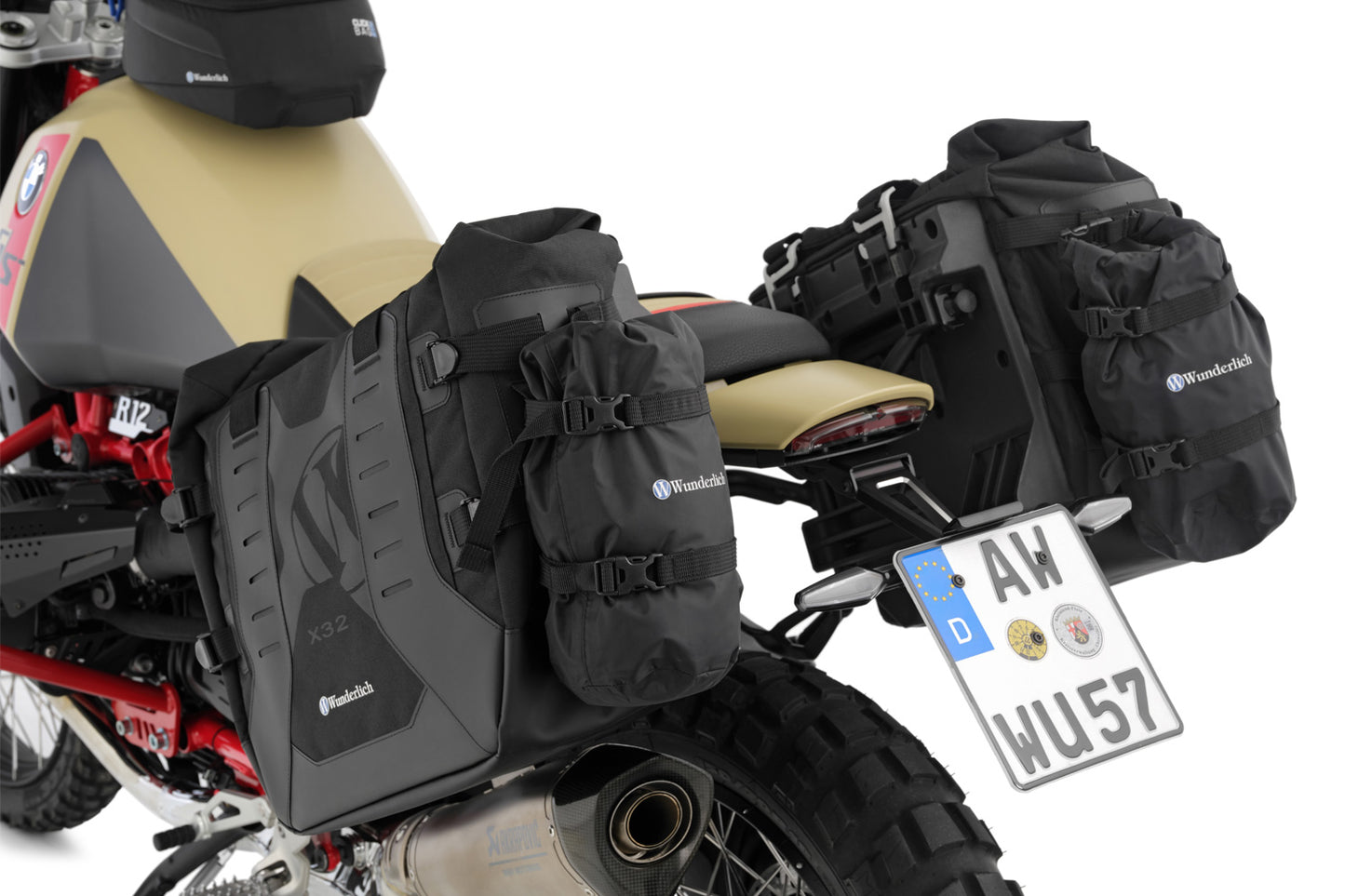 Luggage system – X-BAG side bags with X-RACK light for R 12 G/S - Set - black