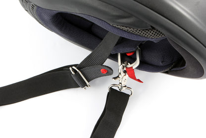 helmet carry strap - black - Double D-ring lock